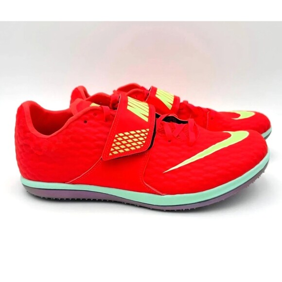 New Size 9.5 Nike High Jump Elite Bright Crimson Track Spikes Men\'s FZ9636-600 main image 6